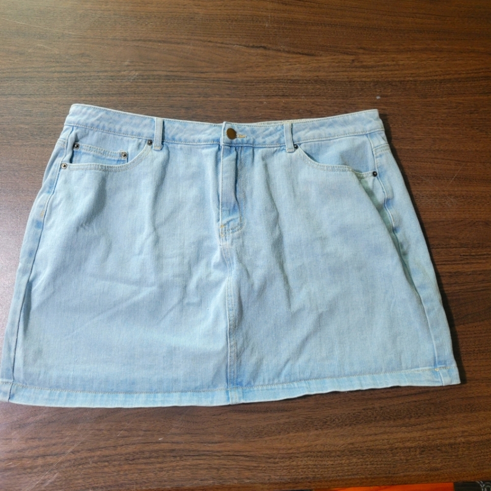 Forever 21 Light Blue Denim Mini Skirt